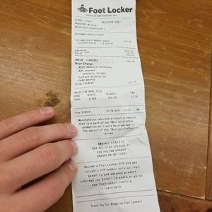 footlocker fake receipt